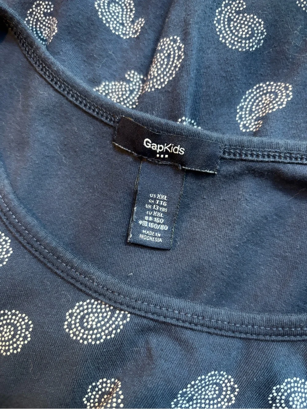 GAP Navy Paisley Sleeveless Casual Dress